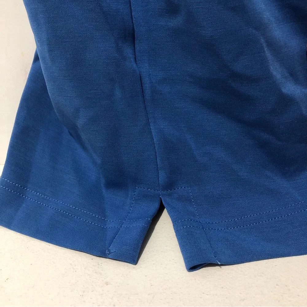 Cable & Gauge Dress Women Large Blue Blend Round Neck Hooded Short Sleeve Beach - Picture 5 of 7